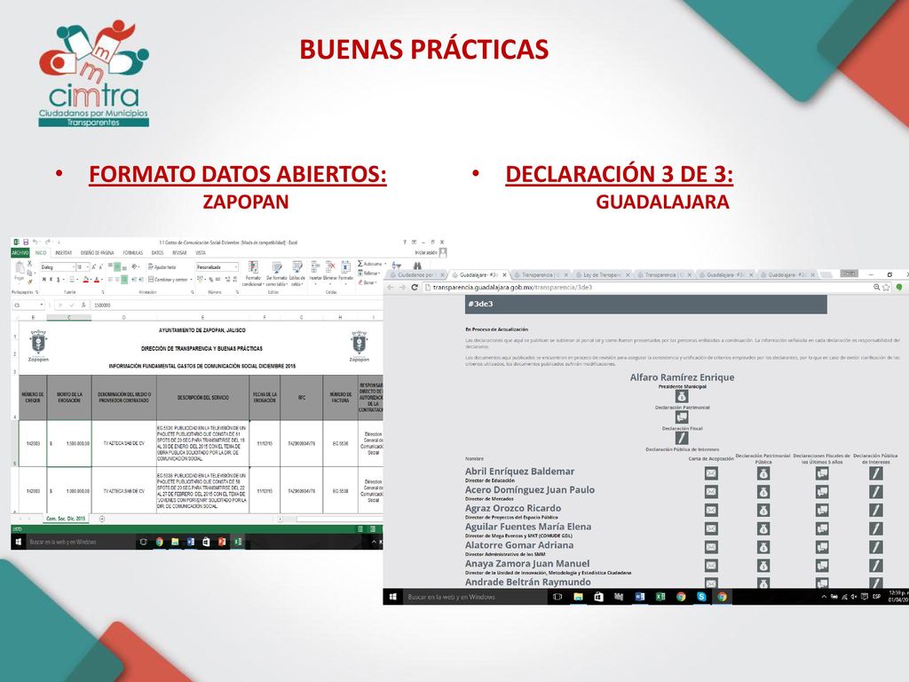 BUENAS PRÁCTICAS FORMATO DATOS ABIERTOS: DECLARACIÓN 3 DE 3: ZAPOPAN