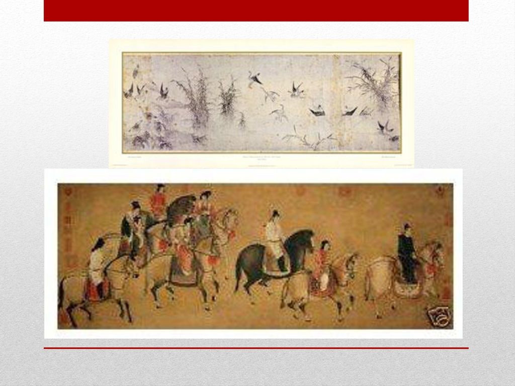 Cien Patos Salvajes, Dinastía Sung Chinese ancient palace painting after a Tang Dynasty