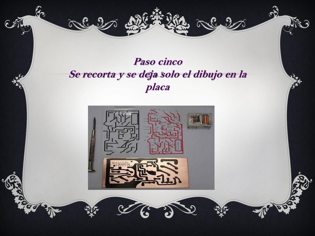 Se recorta y se deja solo el dibujo en la placa