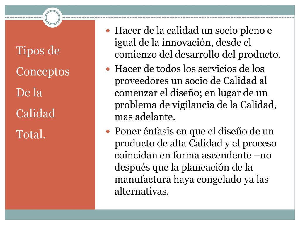 Tipos de Conceptos De la Calidad Total.