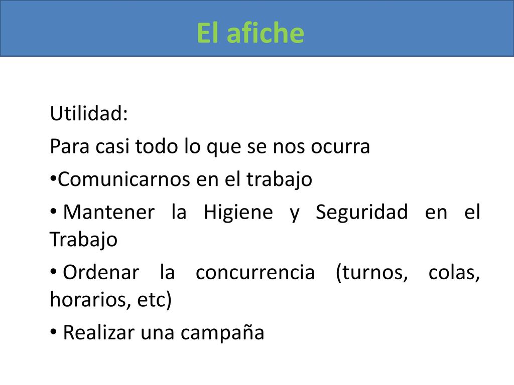 El afiche Utilidad: Para casi todo lo que se nos ocurra