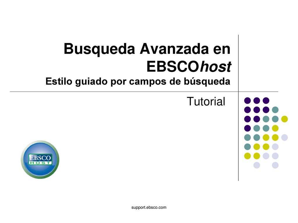 Busqueda Avanzada en EBSCOhost Estilo guiado por campos de búsqueda