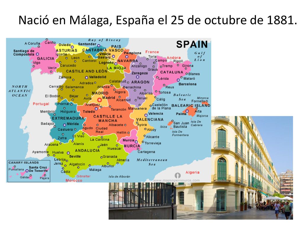Nació en Málaga, España el 25 de octubre de 1881.