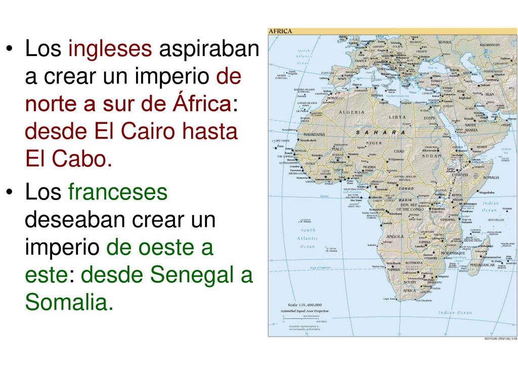 Los ingleses aspiraban a crear un imperio de norte a sur de África: desde El Cairo hasta El Cabo.
