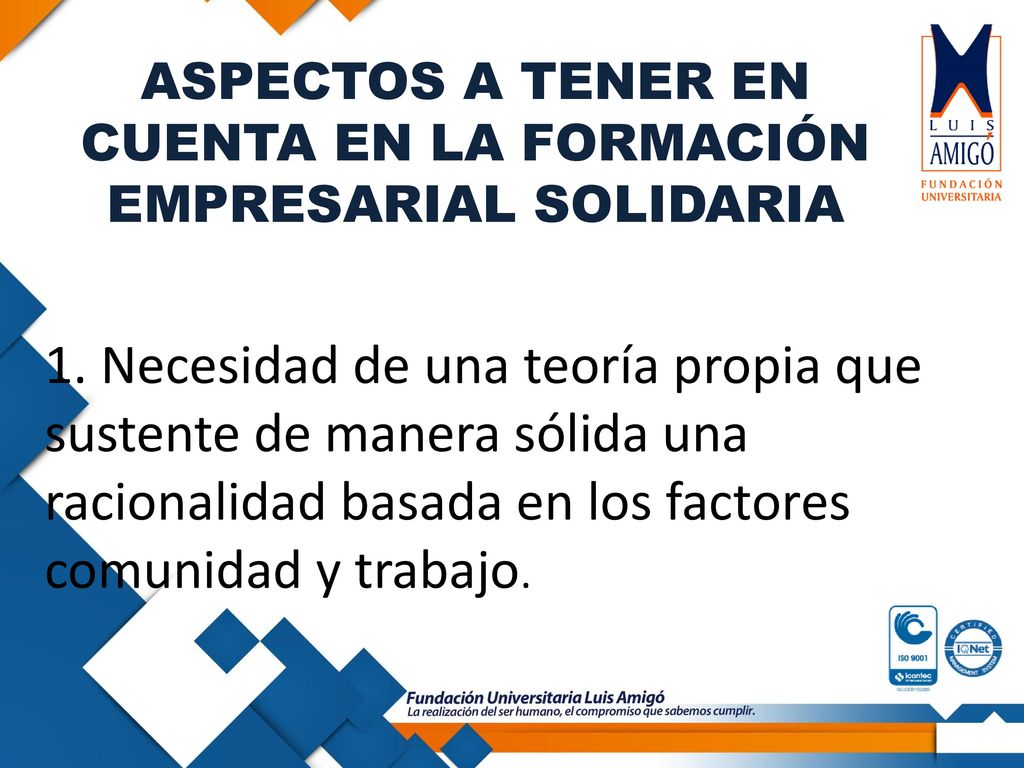 ASPECTOS A TENER EN CUENTA EN LA FORMACIÓN EMPRESARIAL SOLIDARIA