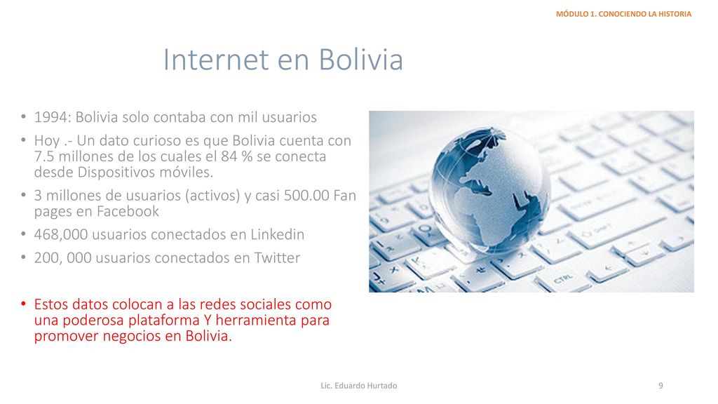 Internet en Bolivia 1994: Bolivia solo contaba con mil usuarios