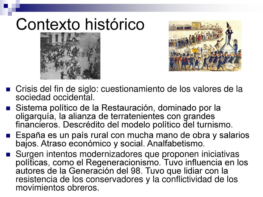 Contexto histórico Crisis del fin de siglo: cuestionamiento de los valores de la sociedad occidental.