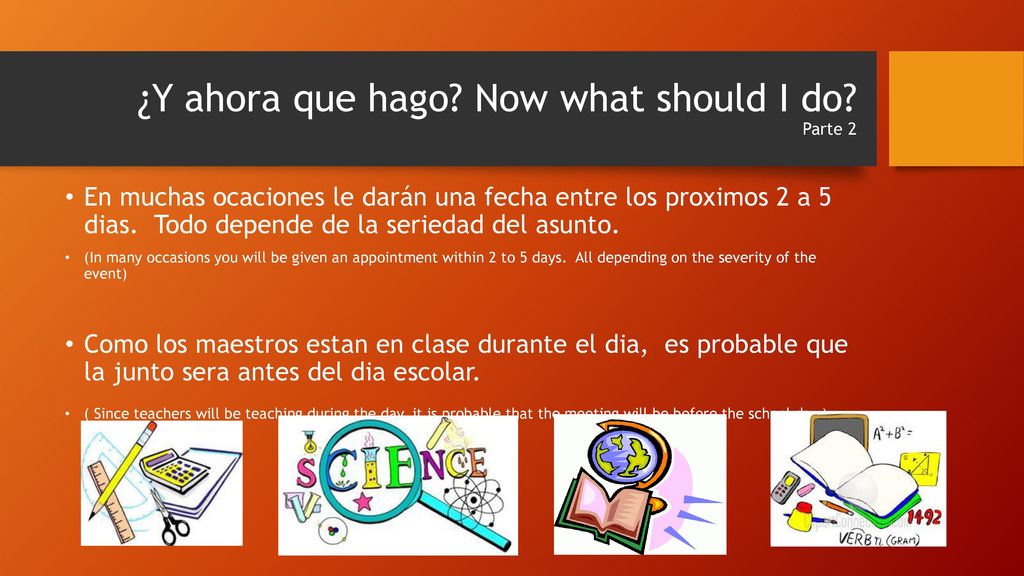 ¿Y ahora que hago Now what should I do Parte 2