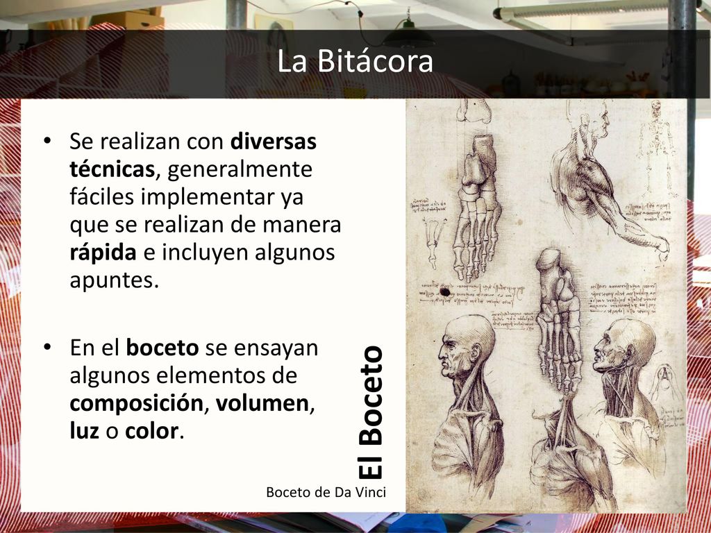 La Bitácora Se realizan con diversas técnicas, generalmente fáciles implementar ya que se realizan de manera rápida e incluyen algunos apuntes.