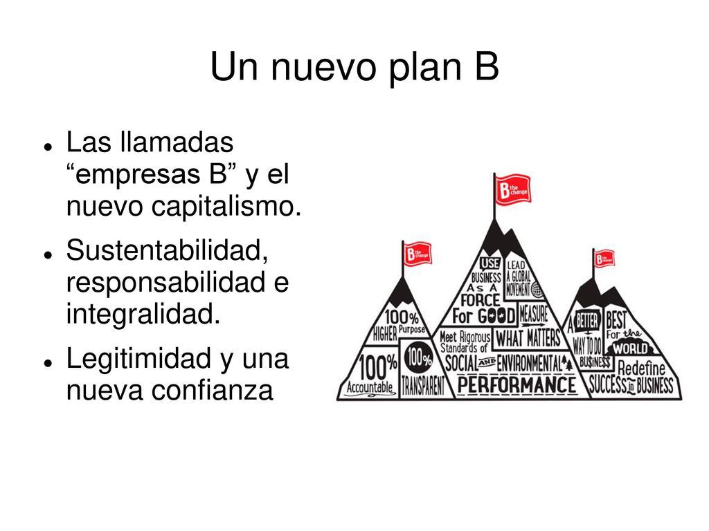 Un nuevo plan B Las llamadas empresas B y el nuevo capitalismo.