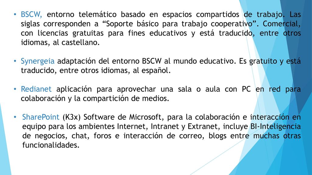 BSCW, entorno telemático basado en espacios compartidos de trabajo