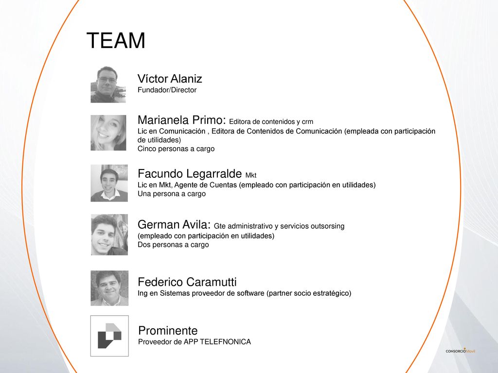 TEAM Víctor Alaniz Marianela Primo: Editora de contenidos y crm