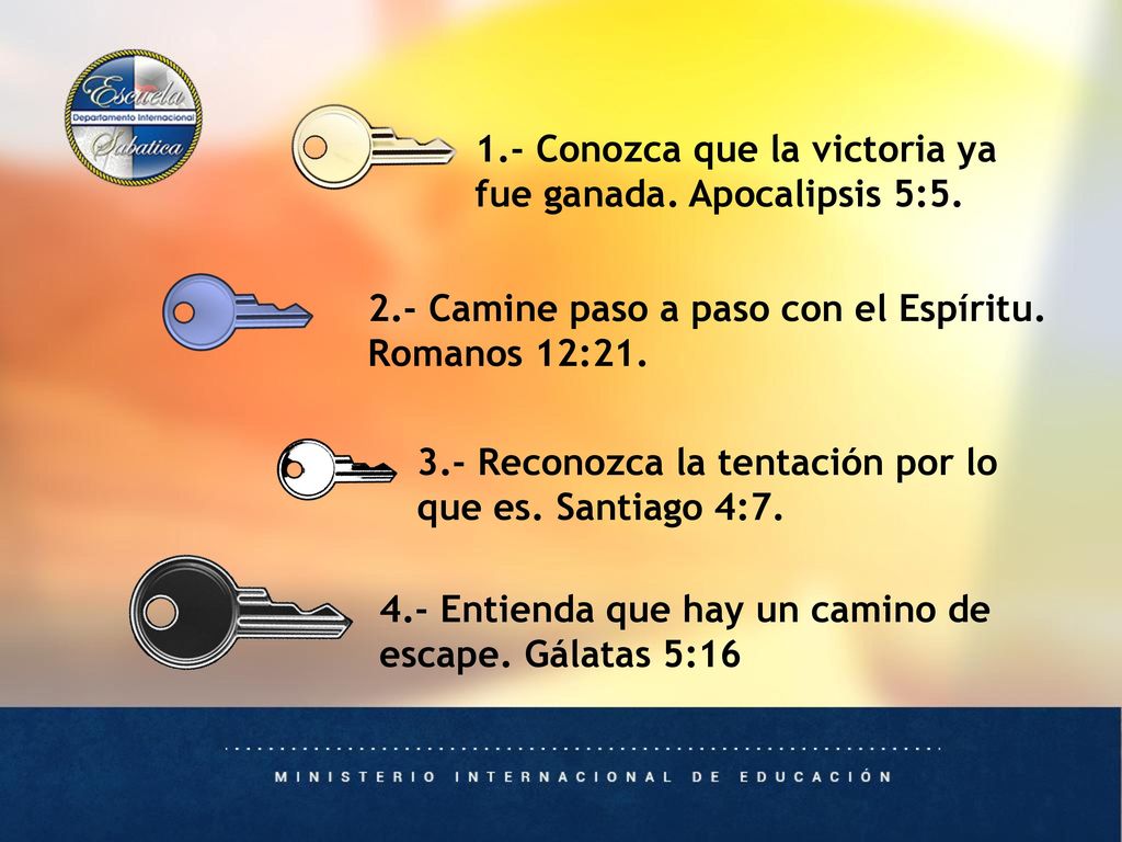 1.- Conozca que la victoria ya fue ganada. Apocalipsis 5:5.
