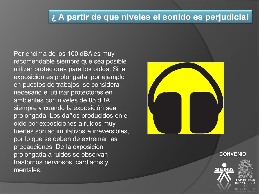 ¿ A partir de que niveles el sonido es perjudicial