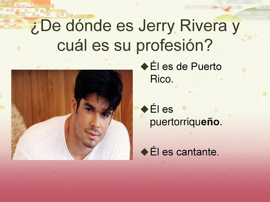 ¿De dónde es Jerry Rivera y cuál es su profesión