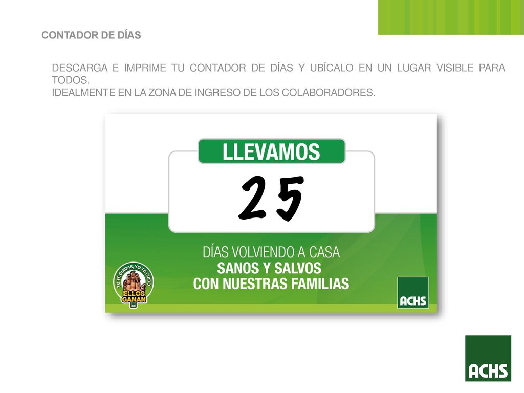 CONTADOR DE DÍAS DESCARGA E IMPRIME TU CONTADOR DE DÍAS Y UBÍCALO EN UN LUGAR VISIBLE PARA TODOS.