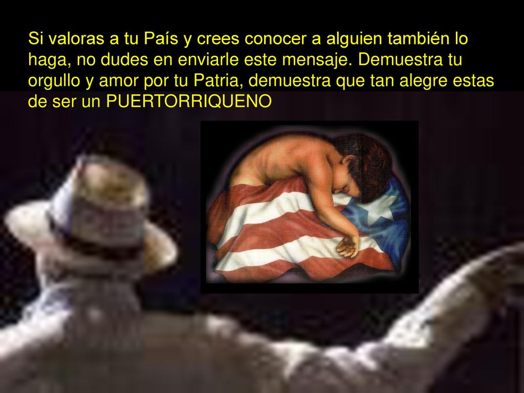 Si valoras a tu País y crees conocer a alguien también lo haga, no dudes en enviarle este mensaje.