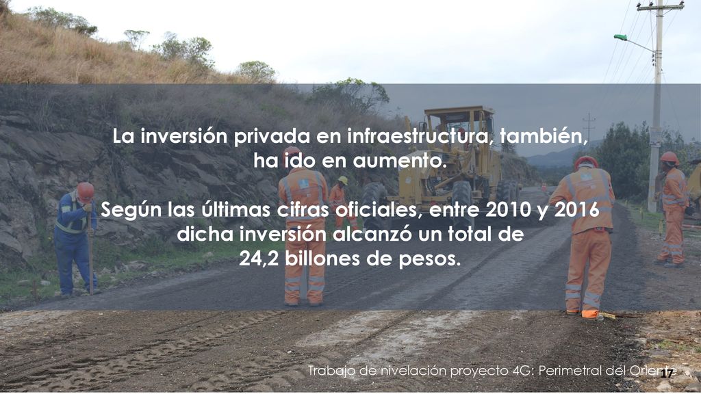 La inversión privada en infraestructura, también, ha ido en aumento.