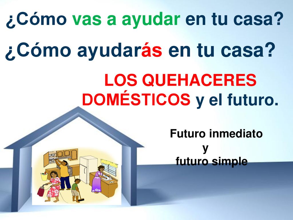 ¿Cómo ayudarás en tu casa LOS QUEHACERES DOMÉSTICOS y el futuro.