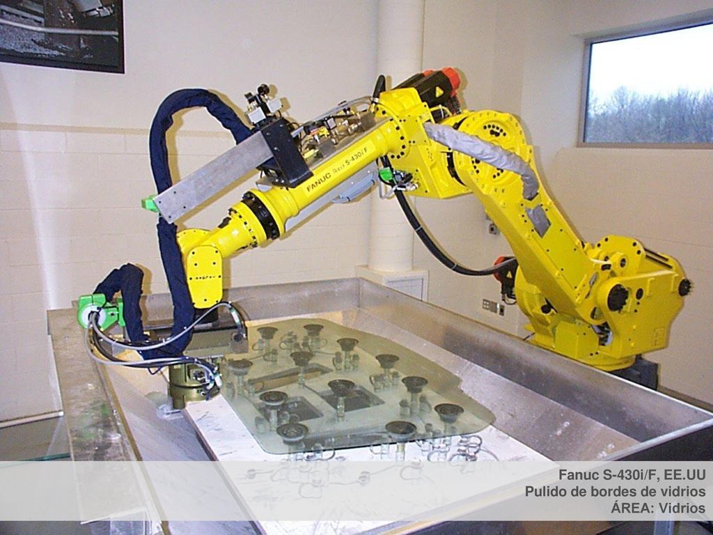 Fanuc S-430i/F, EE.UU Pulido de bordes de vidrios ÁREA: Vidrios