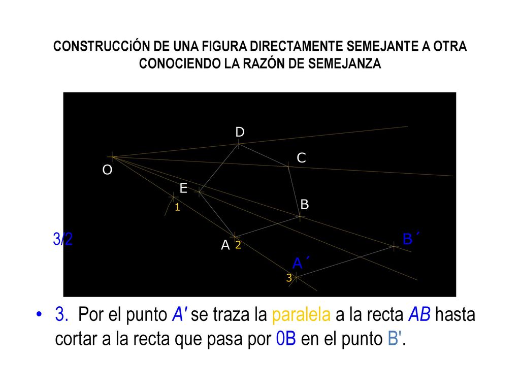 CONSTRUCCiÓN DE UNA FIGURA DIRECTAMENTE SEMEJANTE A OTRA CONOCIENDO LA RAZÓN DE SEMEJANZA