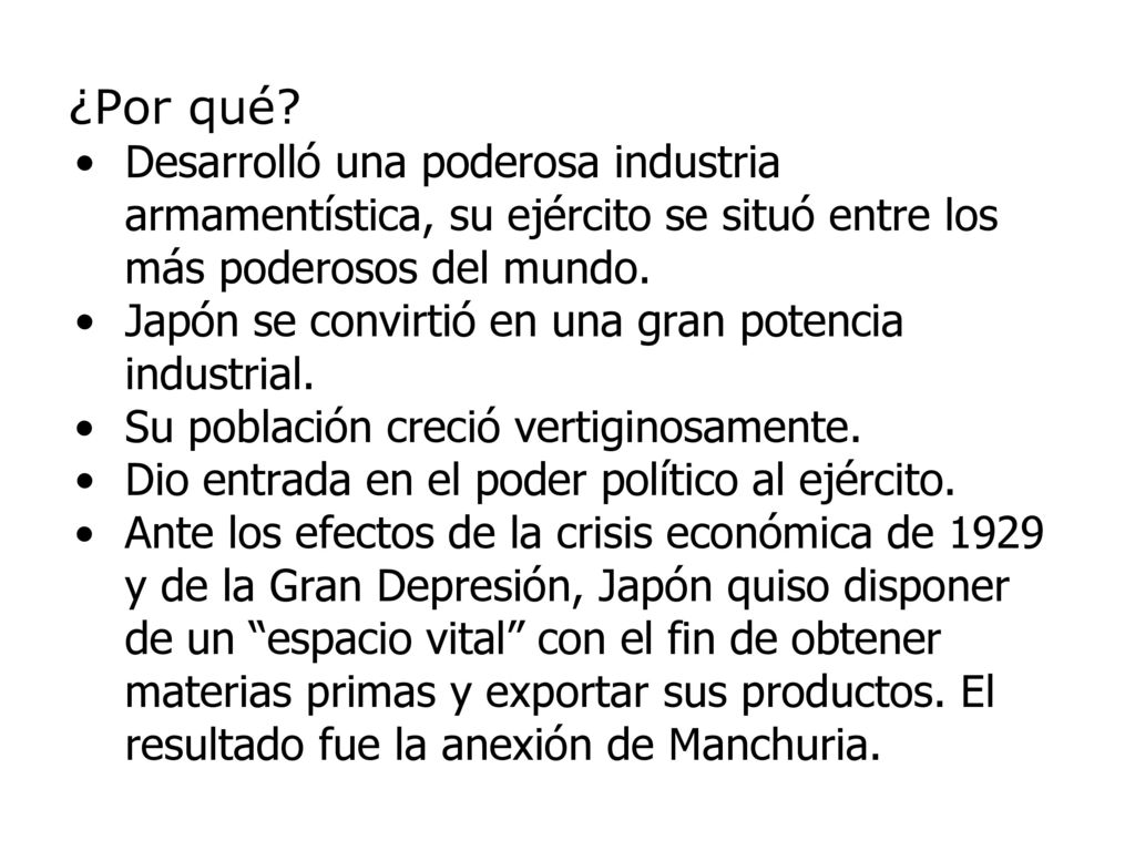 ¿Por qué Desarrolló una poderosa industria armamentística, su ejército se situó entre los más poderosos del mundo.