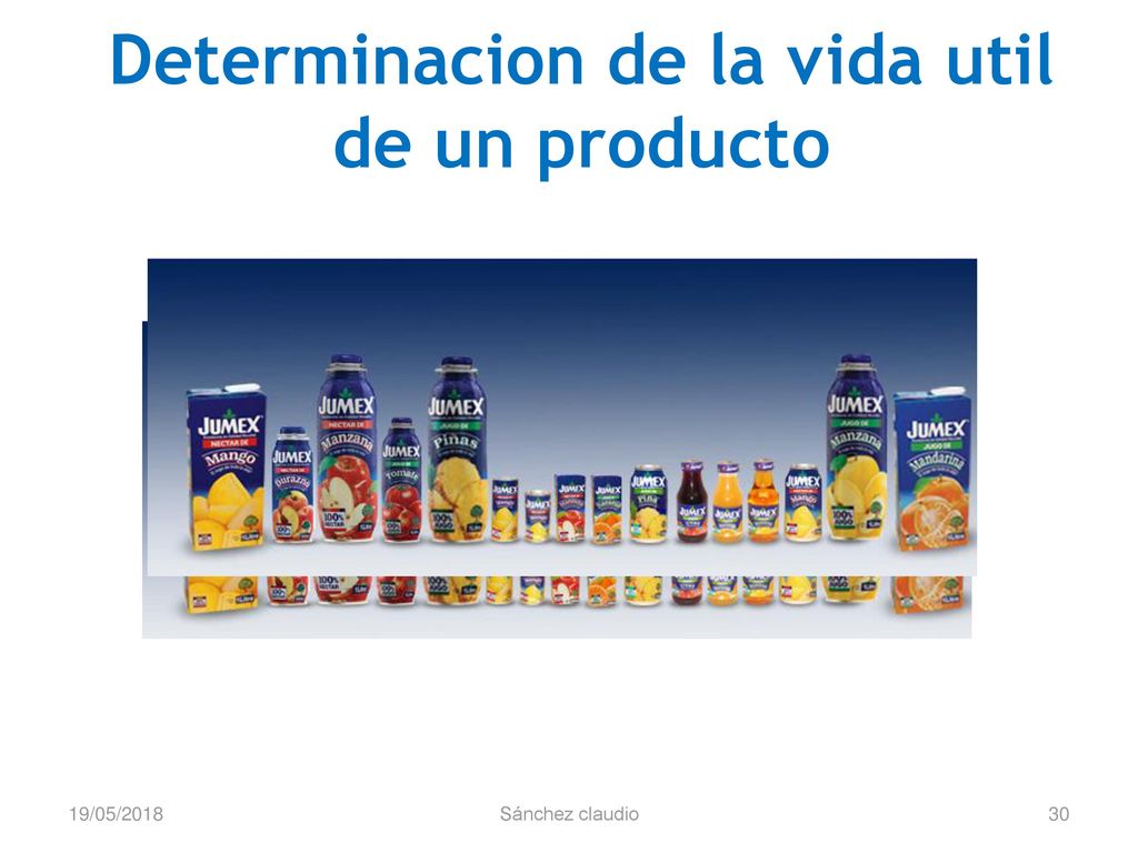 Determinacion de la vida util de un producto
