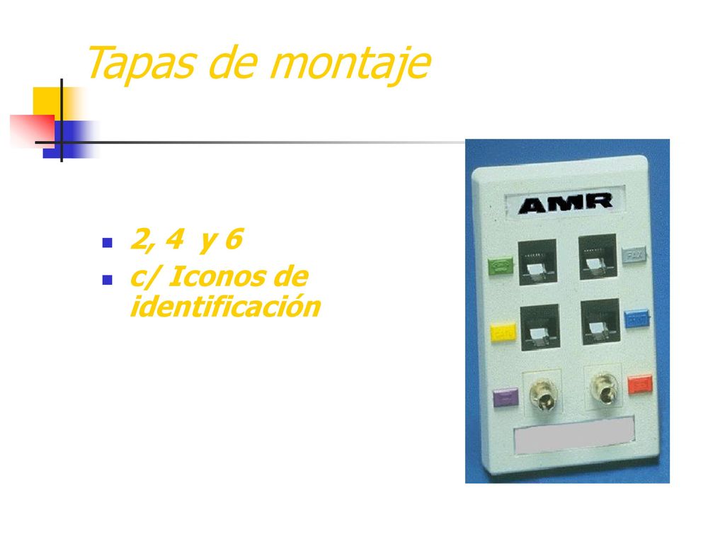 Tapas de montaje 2, 4 y 6 c/ Iconos de identificación