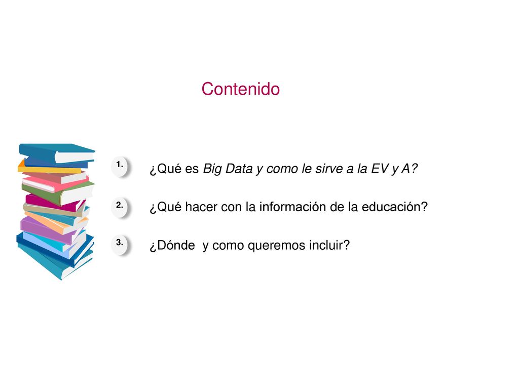 Contenido ¿Qué es Big Data y como le sirve a la EV y A