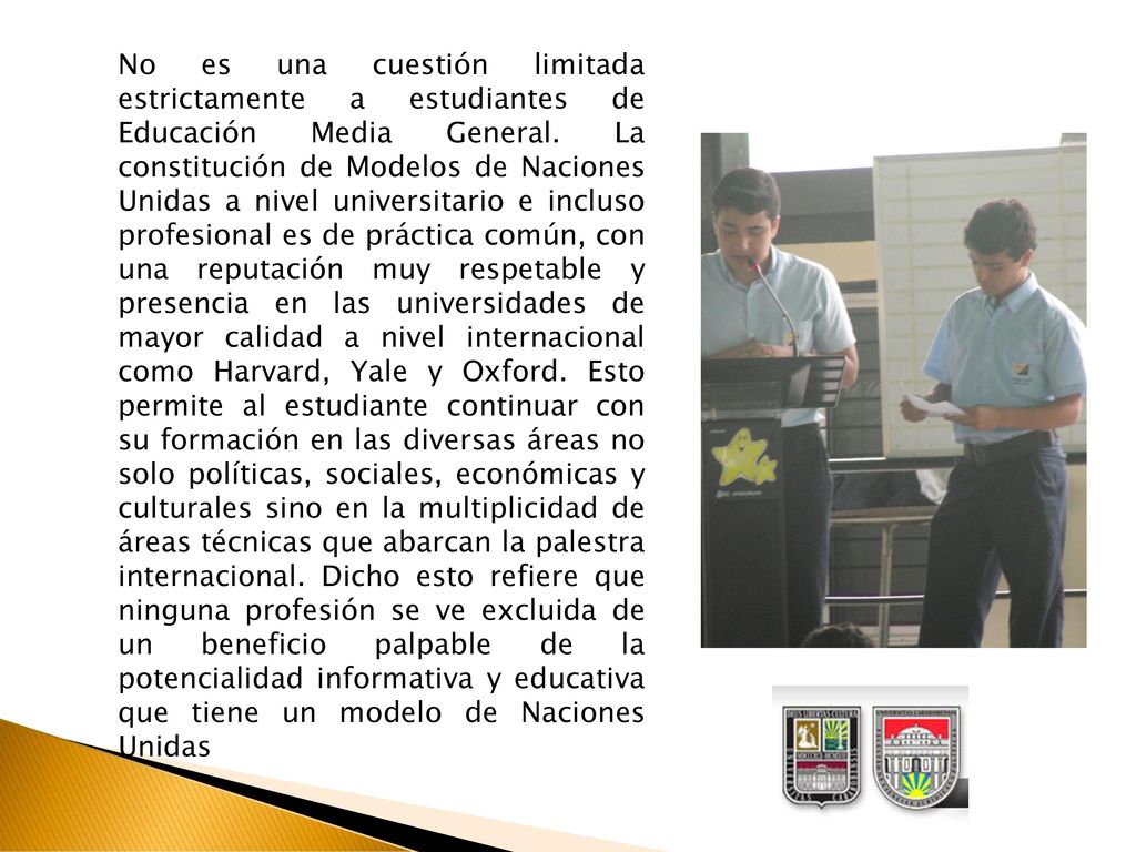 No es una cuestión limitada estrictamente a estudiantes de Educación Media General.