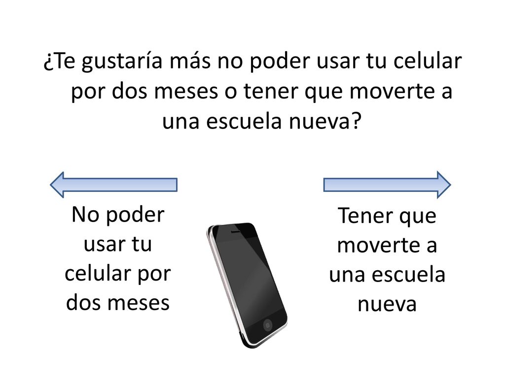 ¿Te gustaría más no poder usar tu celular por dos meses o tener que moverte a una escuela nueva