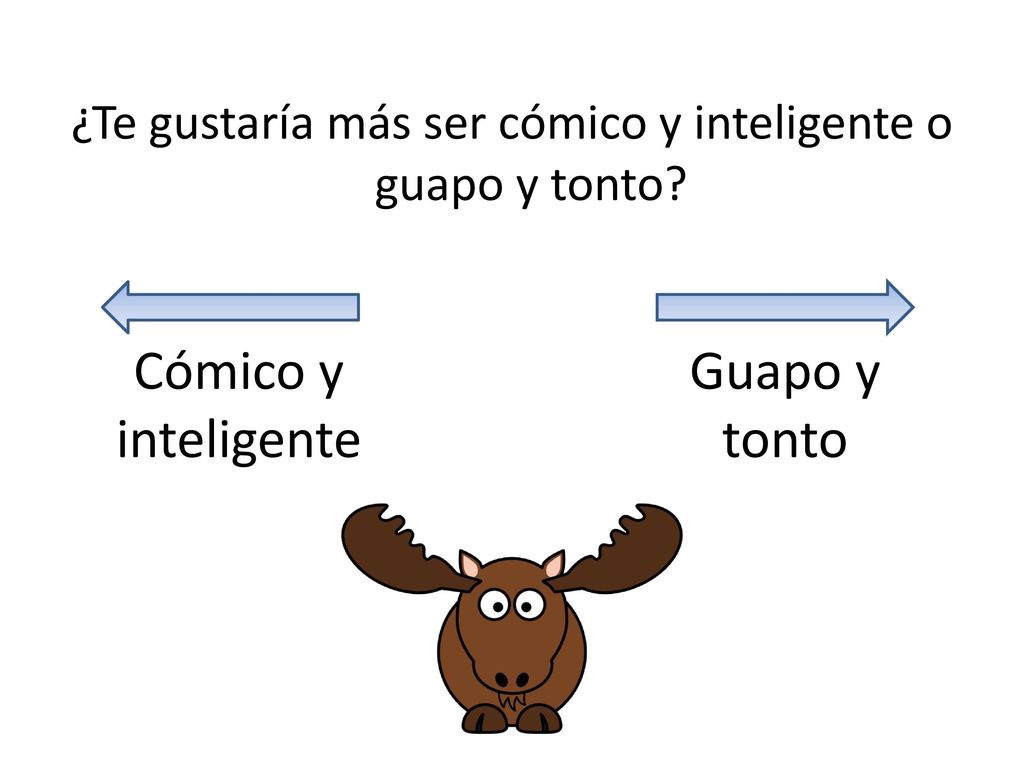 ¿Te gustaría más ser cómico y inteligente o guapo y tonto