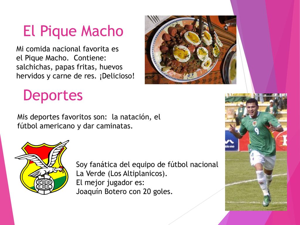 El Pique Macho Deportes Mi comida nacional favorita es
