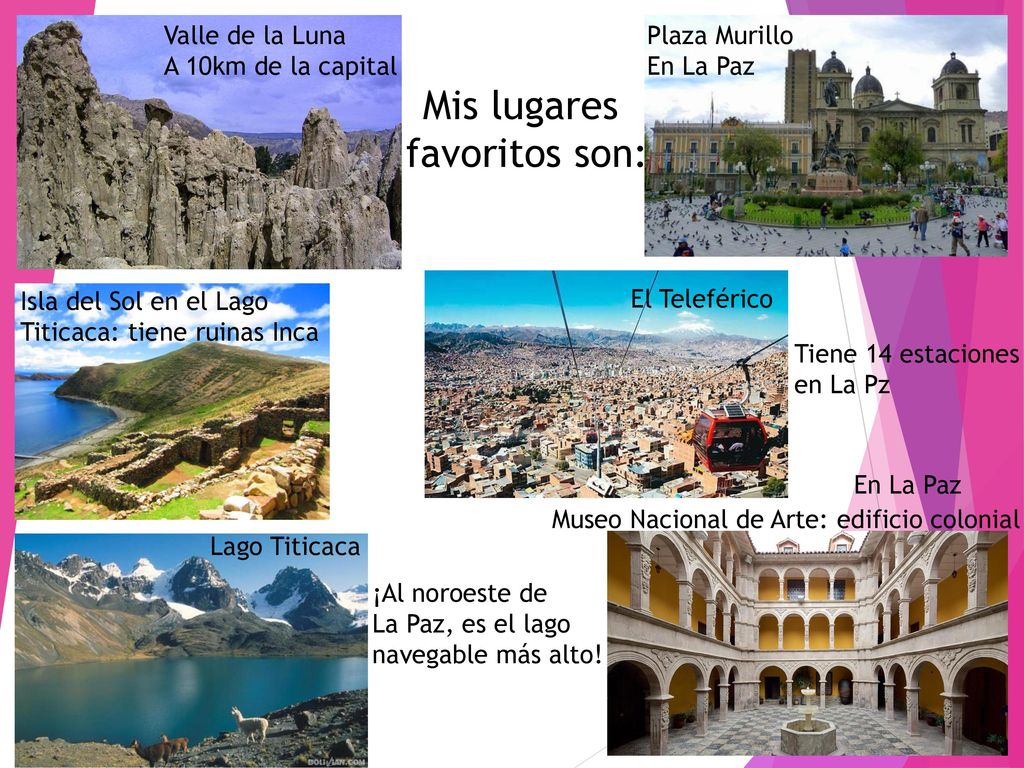 Mis lugares favoritos son: Valle de la Luna A 10km de la capital