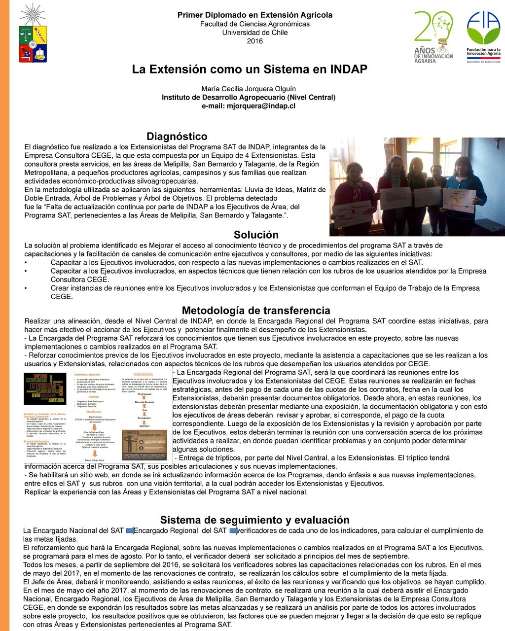 Foto Foto La Extensión como un Sistema en INDAP Diagnóstico Solución