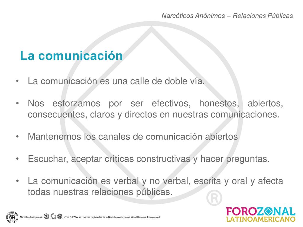 La comunicación La comunicación es una calle de doble vía.