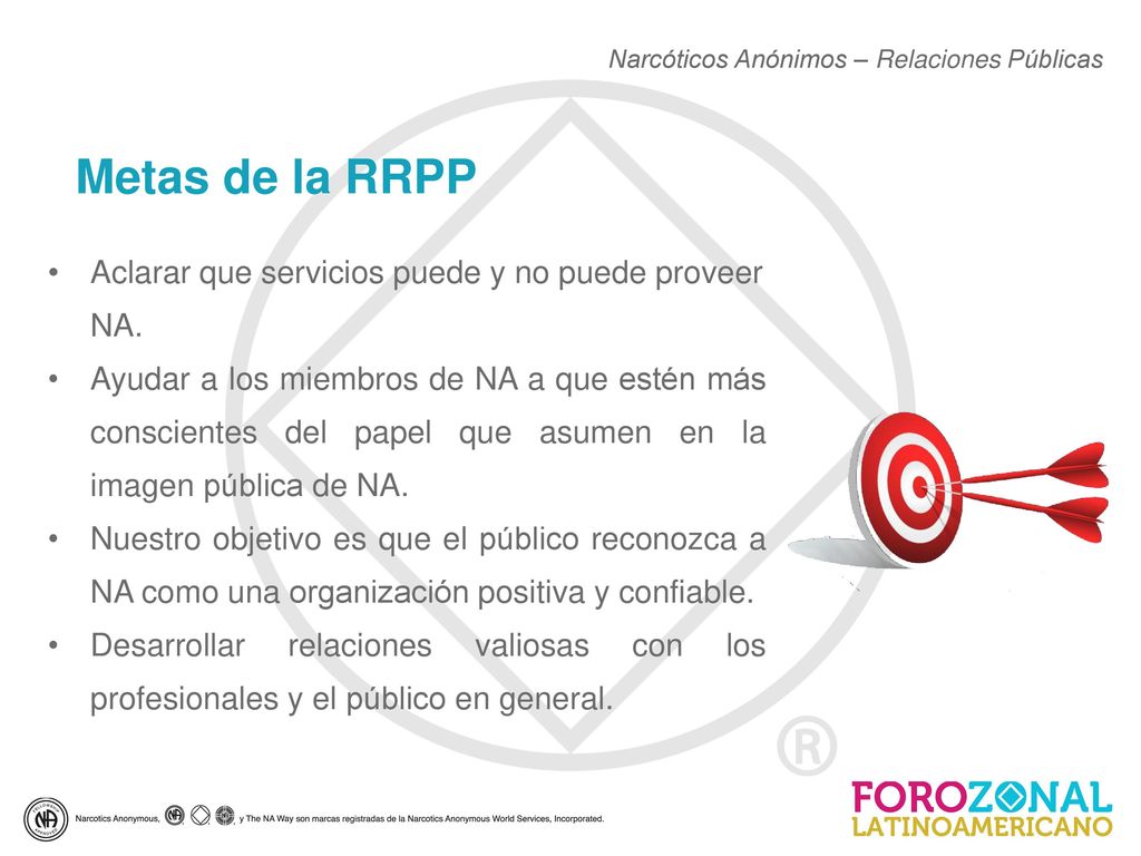 Metas de la RRPP Aclarar que servicios puede y no puede proveer NA.