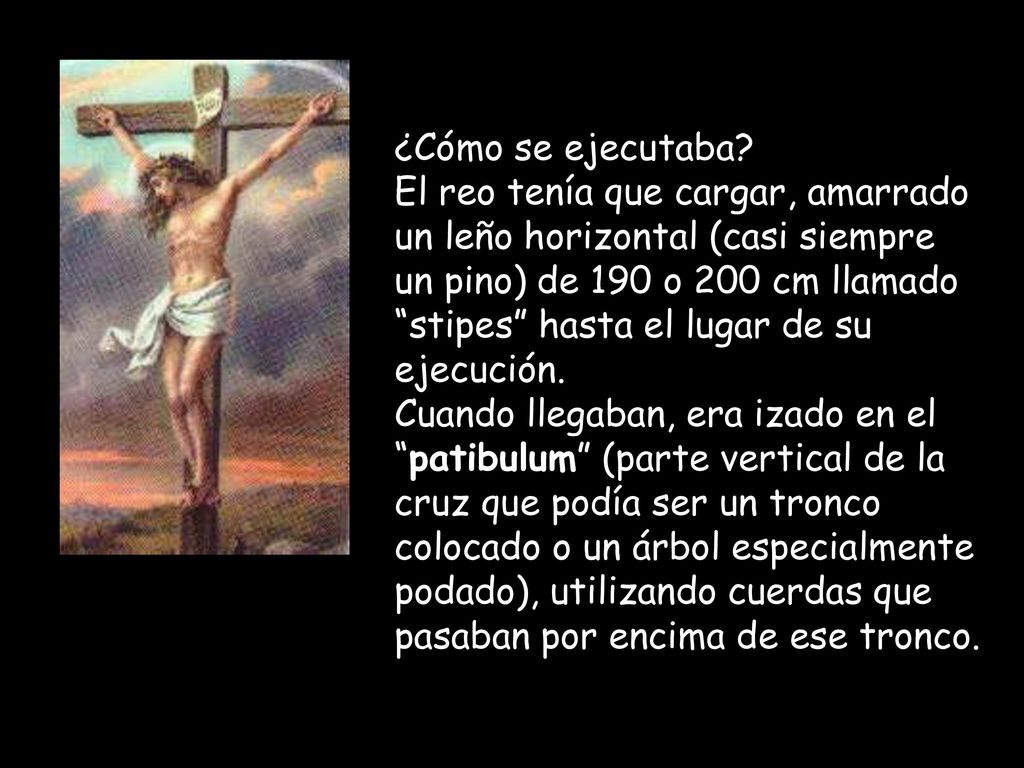 ¿Cómo se ejecutaba El reo tenía que cargar, amarrado. un leño horizontal (casi siempre. un pino) de 190 o 200 cm llamado.
