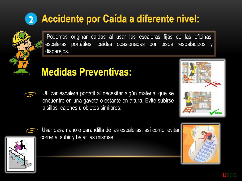 2   Accidente por Caída a diferente nivel: Medidas Preventivas: