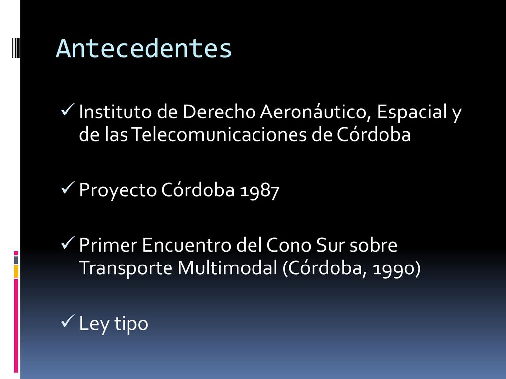 Antecedentes Instituto de Derecho Aeronáutico, Espacial y de las Telecomunicaciones de Córdoba. Proyecto Córdoba