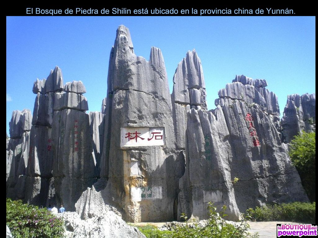 El Bosque de Piedra de Shilin está ubicado en la provincia china de Yunnán.