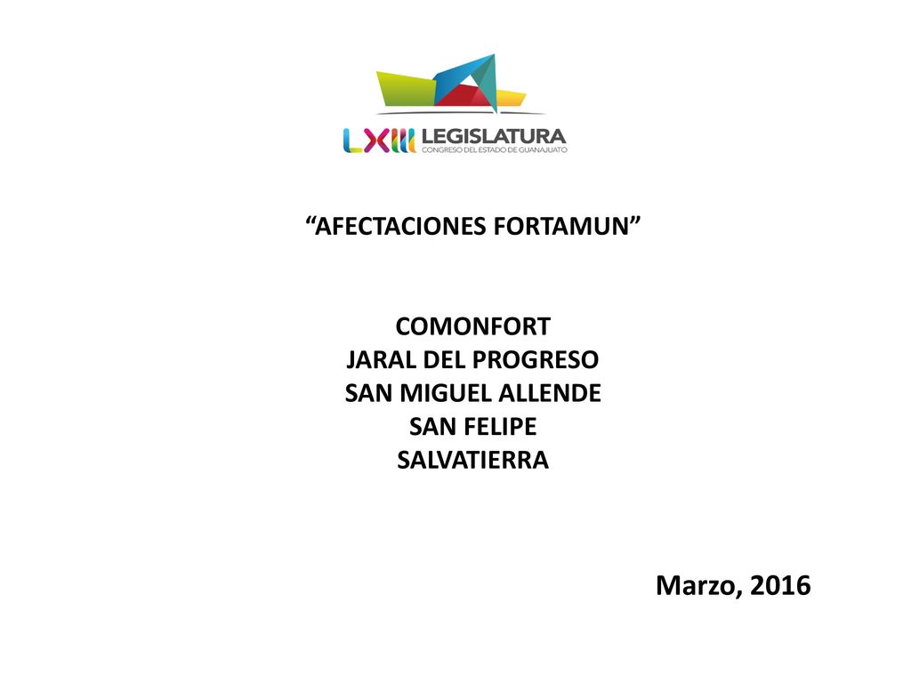 AFECTACIONES FORTAMUN COMONFORT JARAL DEL PROGRESO SAN MIGUEL ALLENDE SAN FELIPE SALVATIERRA