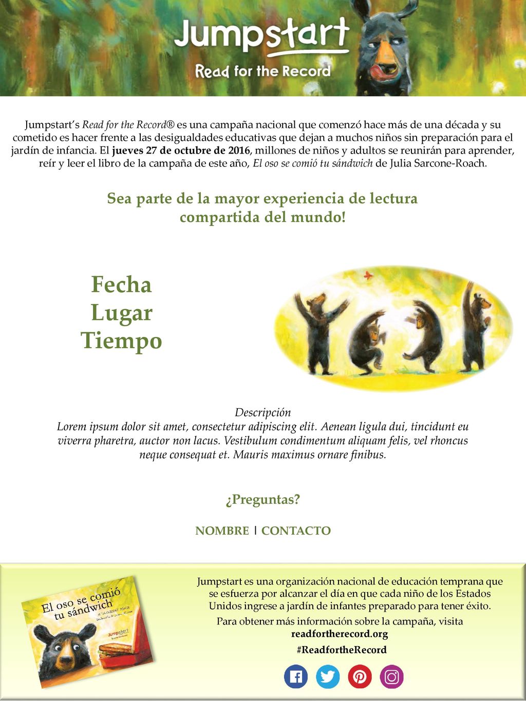 Sea parte de la mayor experiencia de lectura compartida del mundo!