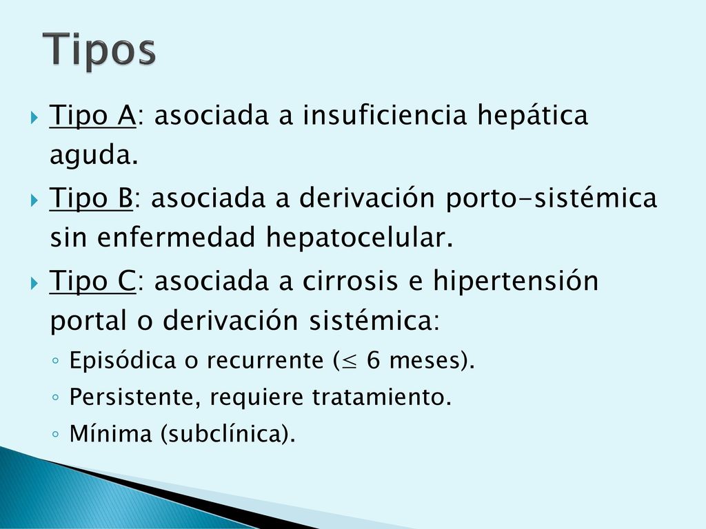Tipos Tipo A: asociada a insuficiencia hepática aguda.