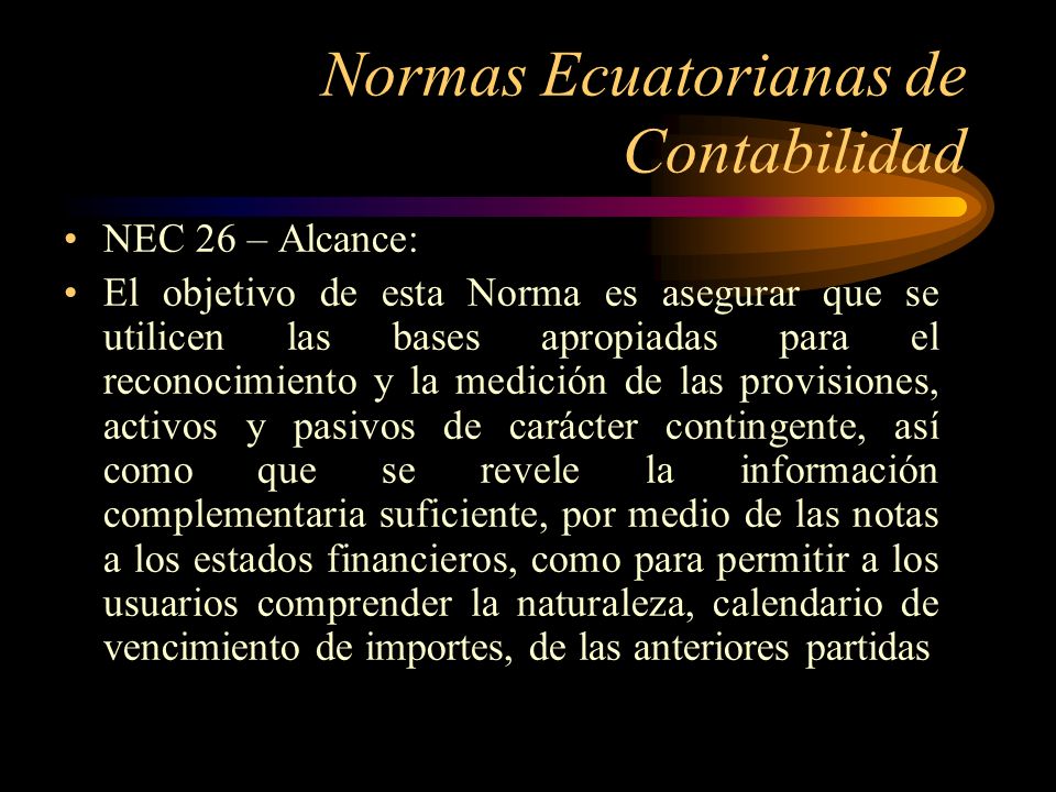 Normas Ecuatorianas de Contabilidad