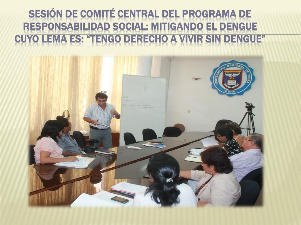 Sesión de Comité Central del Programa de Responsabilidad Social: Mitigando el dengue cuyo lema es: Tengo derecho a vivir sin dengue