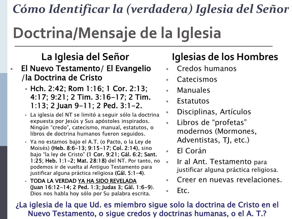 Cómo Identificar la (verdadera) Iglesia del Señor - ppt descargar Cómo Identificar la (verdadera) Iglesia del Señor - ppt descargar