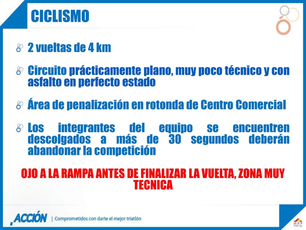 OJO A LA RAMPA ANTES DE FINALIZAR LA VUELTA, ZONA MUY TECNICA