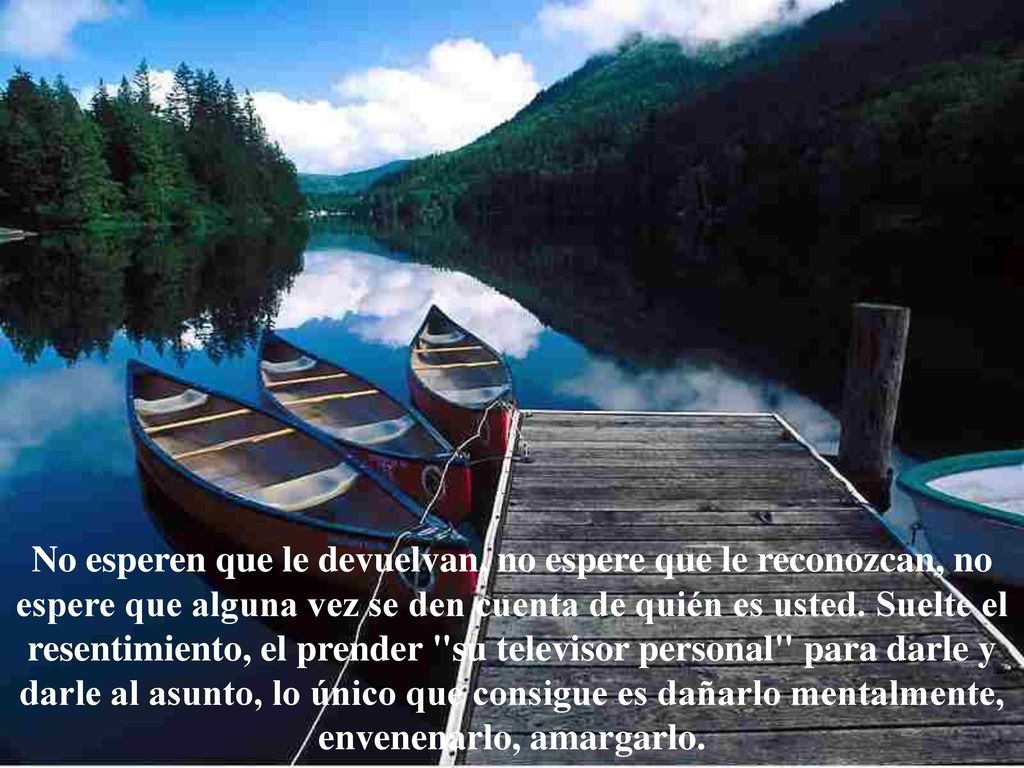 No esperen que le devuelvan, no espere que le reconozcan, no espere que alguna vez se den cuenta de quién es usted.