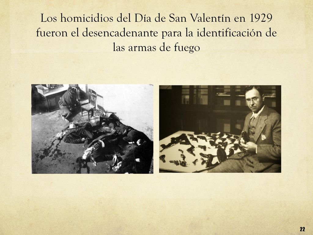Los homicidios del Día de San Valentín en 1929 fueron el desencadenante para la identificación de las armas de fuego